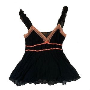 Babydoll lingerie pink sequin alt girl top